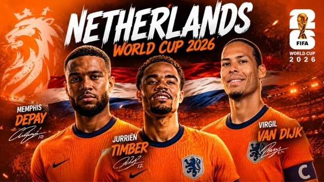 Hồ sơ tuyển Hà Lan tại World Cup 2026 đối mặt cơn bão chấn thương dưới thời Ronald Koeman