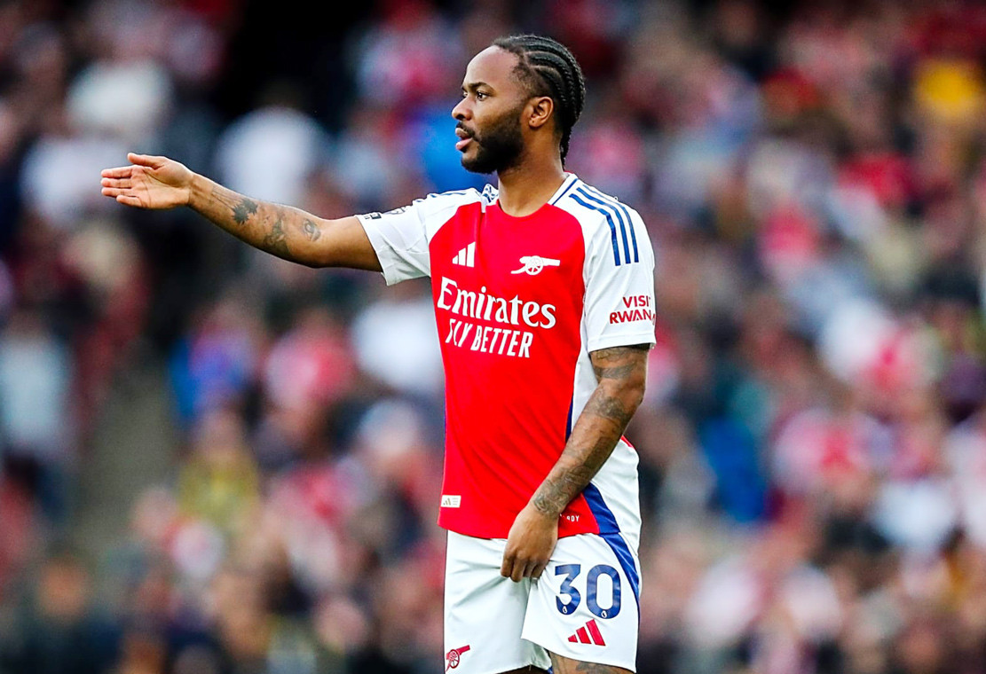 raheem sterling arsenal reacts during premier raheem sterling arsenal reacts during premier