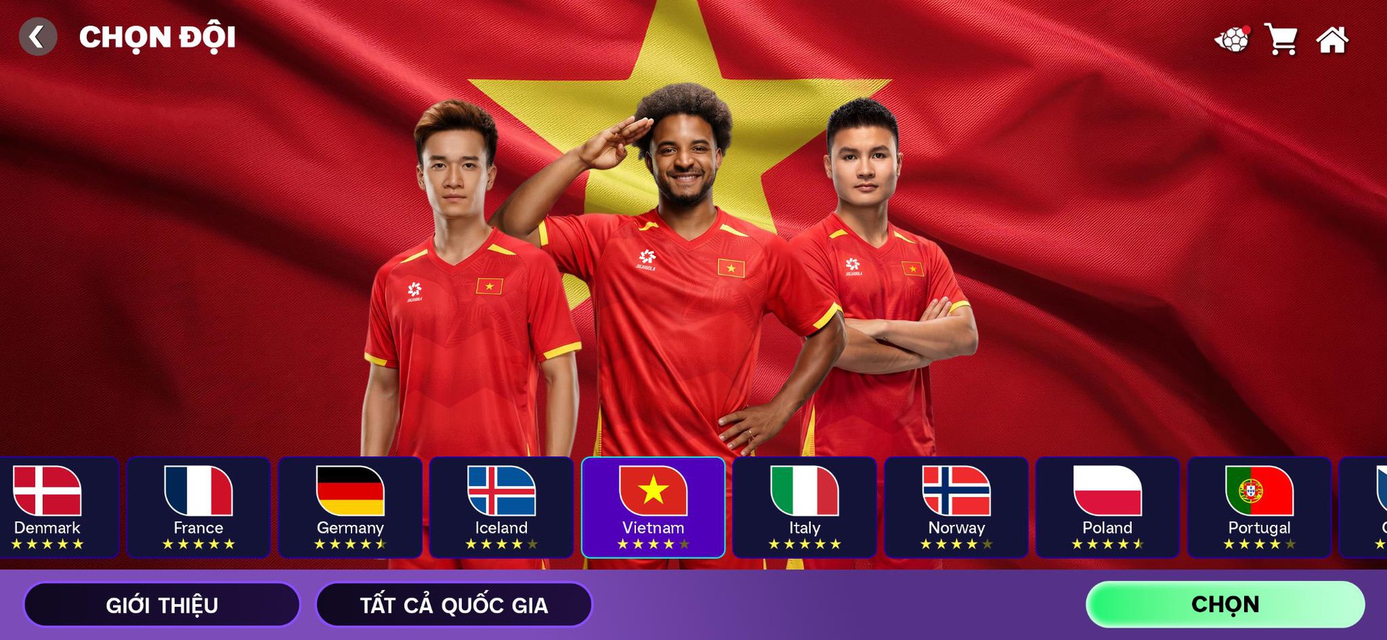 Đội tuyển Việt Nam trong chế độ Giải Vô Địch Thế Giới của FC Mobile Đội tuyển Việt Nam trong chế độ Giải Vô Địch Thế Giới của FC Mobile